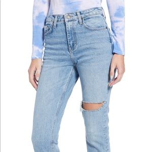 Topshop Straight Leg Crop Denim
